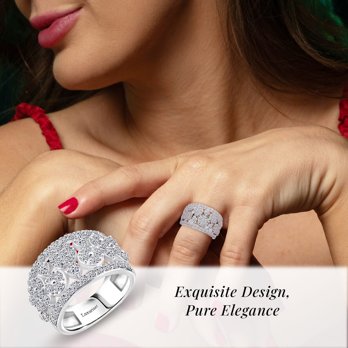 Luxuriant Lab Grown Diamond G SI 2.04 ctw Ring in Sterling Silver (Size 9.0) image number 1
