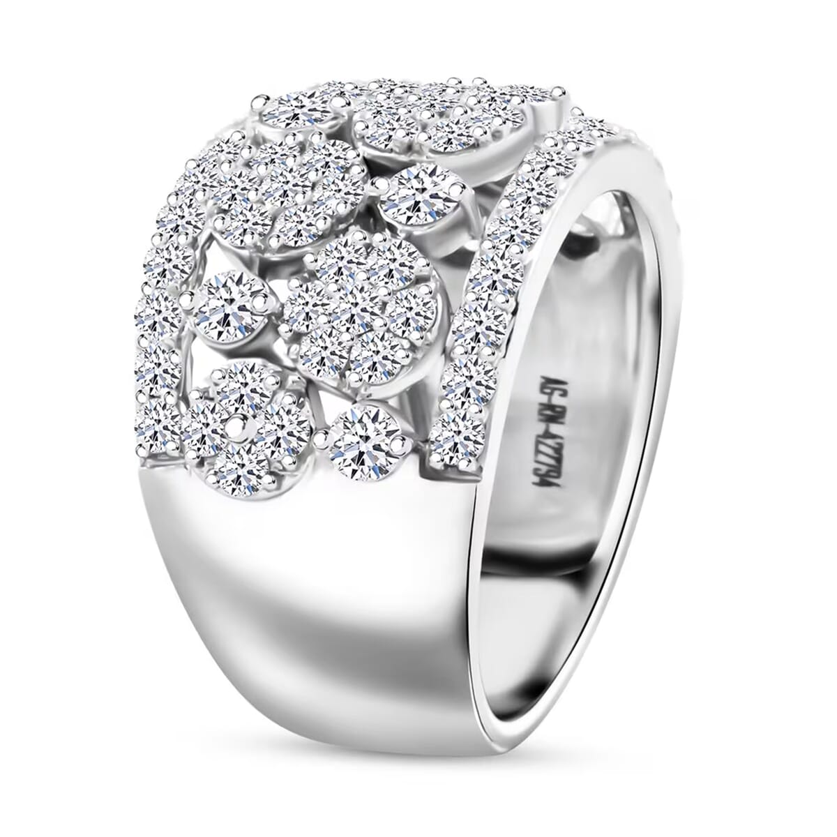 Luxuriant Lab Grown Diamond G SI 2.04 ctw Ring in Sterling Silver (Size 9.0) image number 8