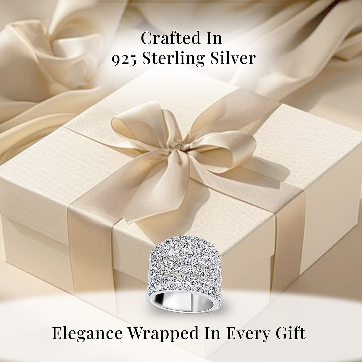 Luxuriant Lab Grown Diamond Ring in Sterling Silver 3.45 ctw (Size 11.0) image number 2