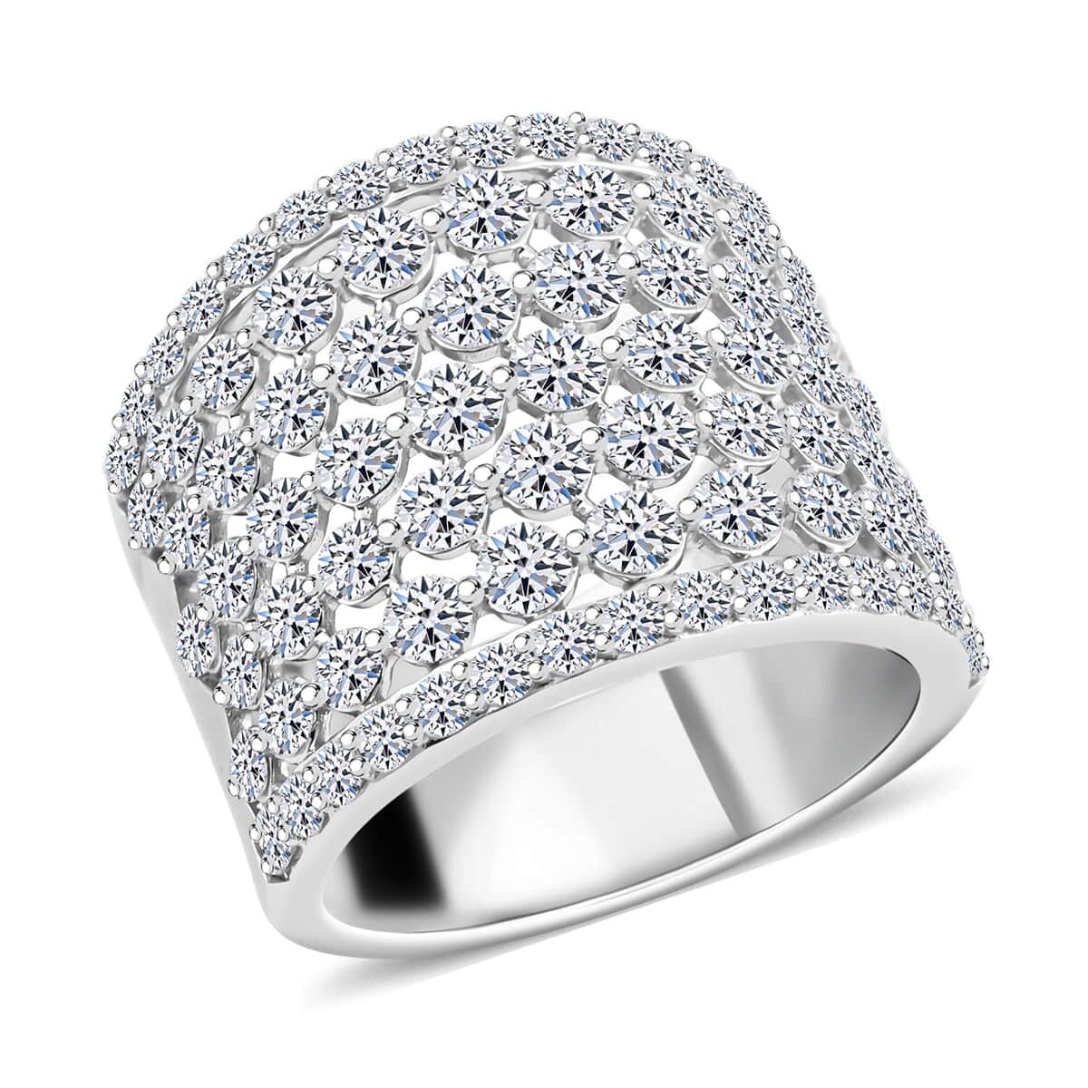 Luxuriant Lab Grown Diamond G SI 3.45 ctw Ring in Sterling Silver (Size 5.0) image number 0