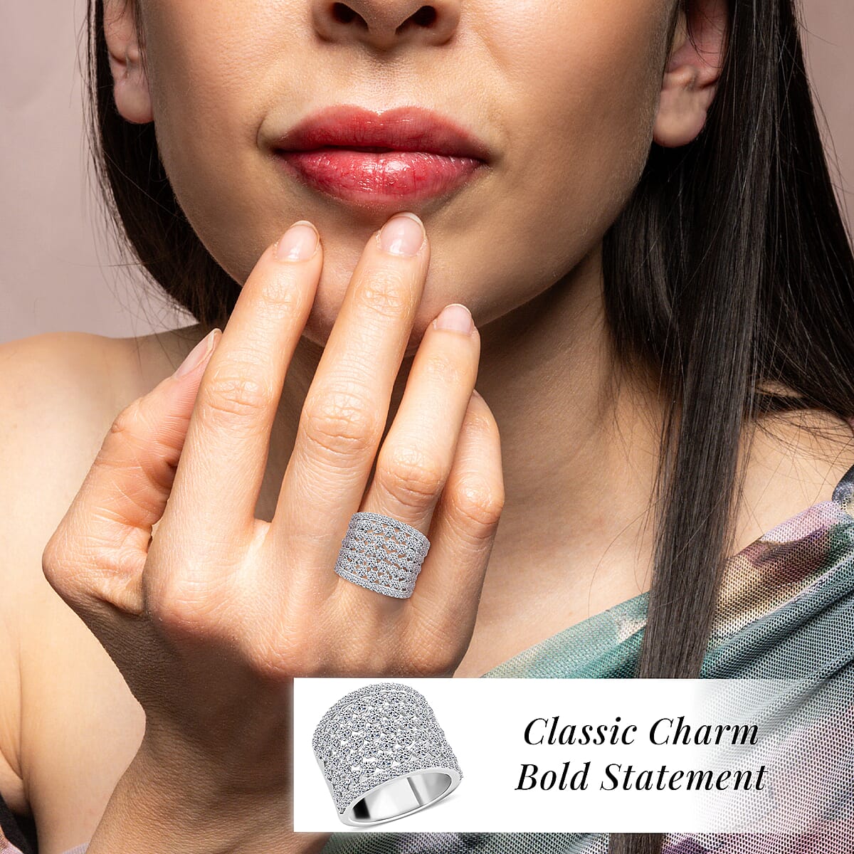 Doorbuster Luxuriant Lab Grown Diamond G SI 3.45 ctw Ring in Sterling Silver (Size 9.0) image number 1