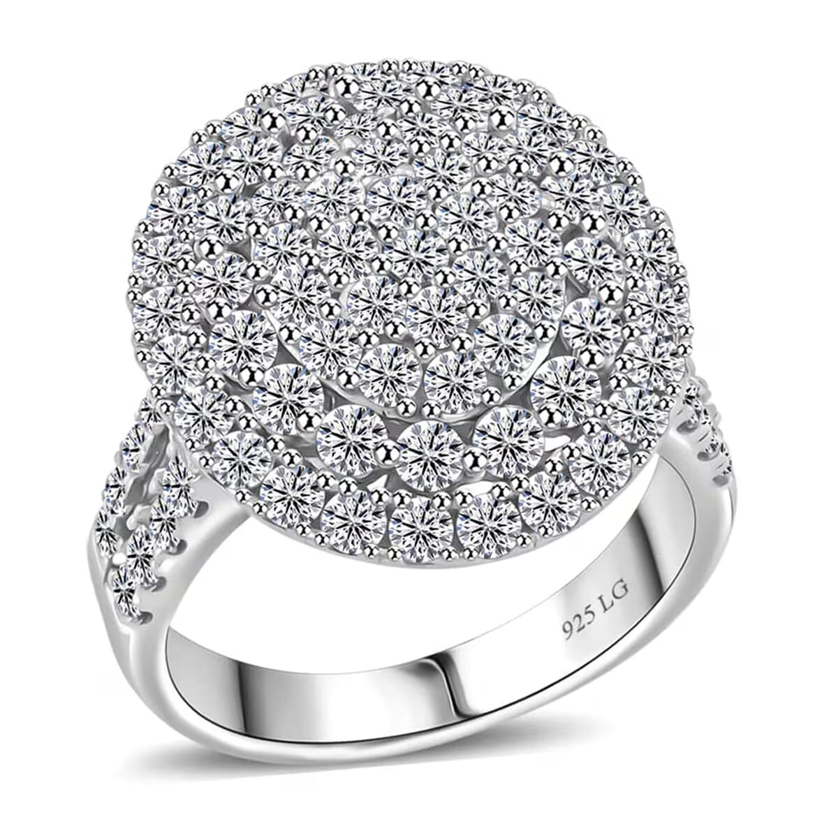 Luxuriant Lab Grown Diamond G SI 2.28 ctw Ring in Sterling Silver (Size 5.0) image number 0