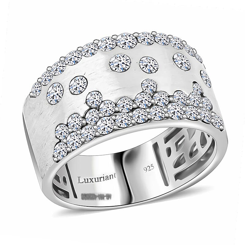 Luxuriant Lab Grown Diamond (G, SI) Ring in Sterling Silver (Size 10.0) 1.05 ctw