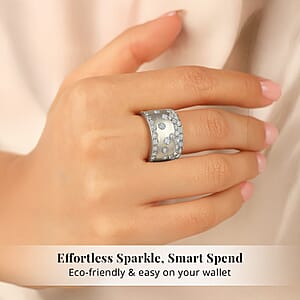 Luxuriant Lab Grown Diamond (G, SI) Ring in Sterling Silver (Size 10.0) 1.07 ctw