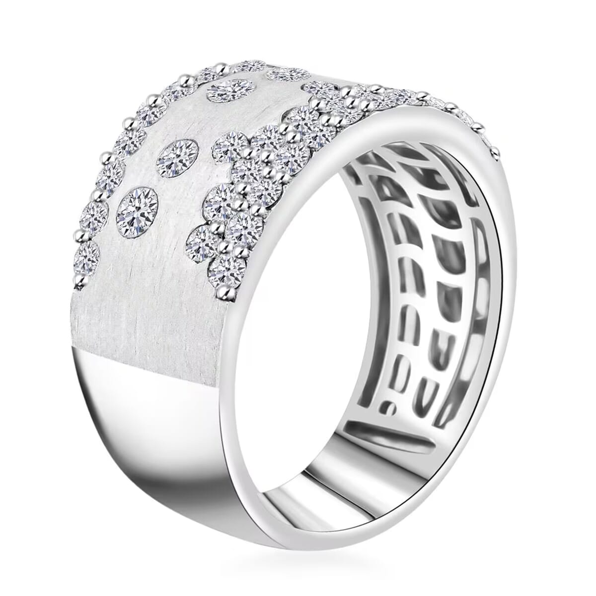 Luxuriant Lab Grown Diamond (G, SI) Ring in Sterling Silver (Size 10.0) 1.07 ctw image number 9