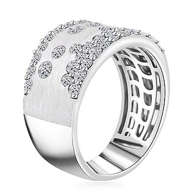 Luxuriant Lab Grown Diamond (G, SI) Ring in Sterling Silver (Size 10.0) 1.05 ctw