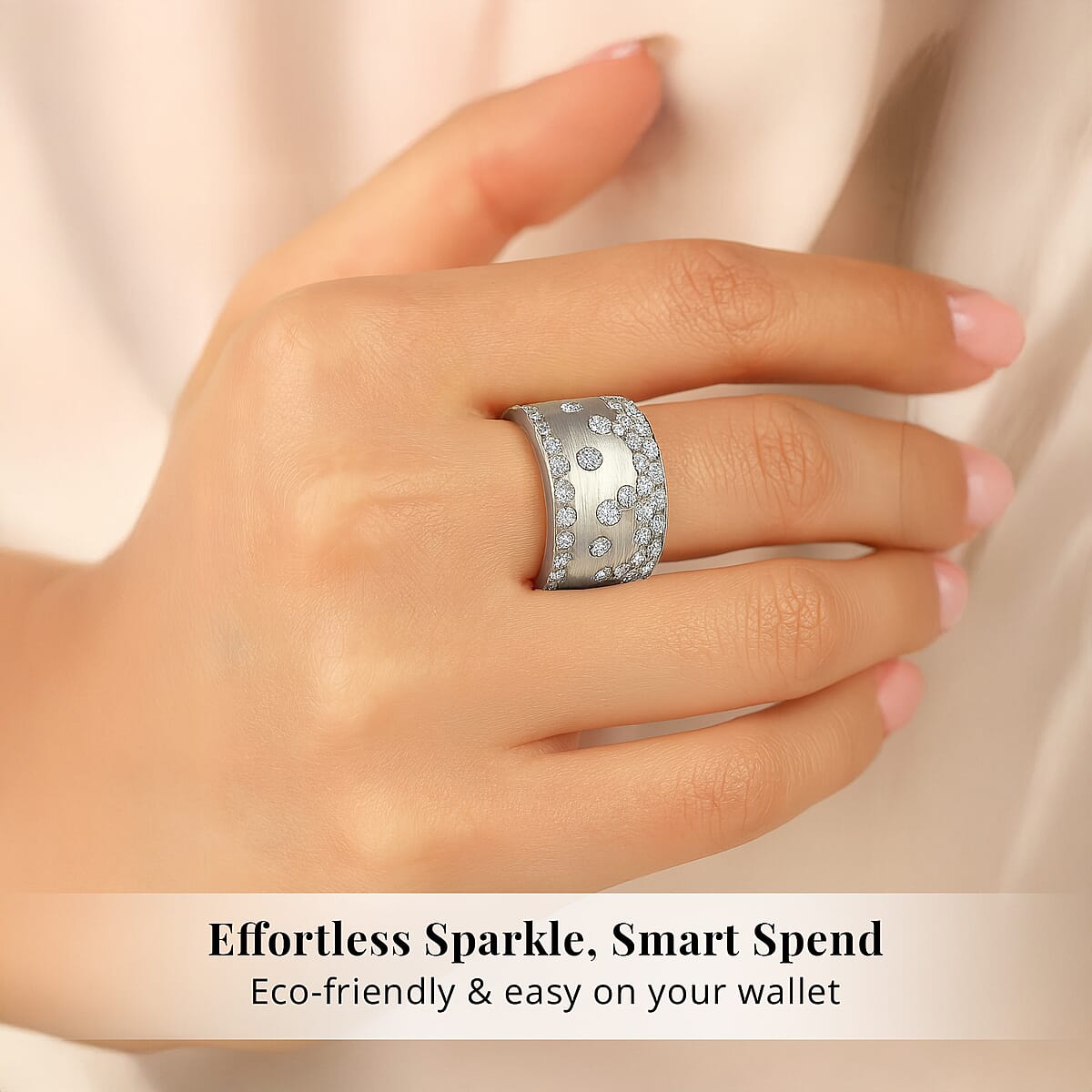 Luxuriant Lab Grown Diamond (G, SI) Ring in Sterling Silver (Size 11.0) 1.07 ctw image number 1