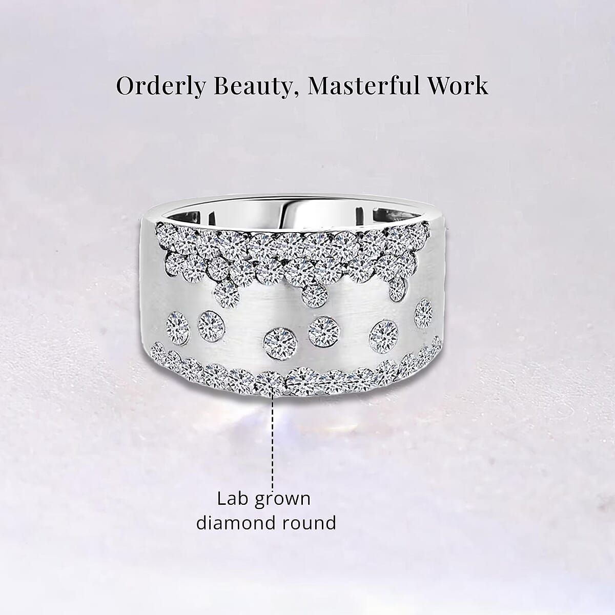 Luxuriant Lab Grown Diamond (G, SI) Ring in Sterling Silver (Size 6.0) 1.07 ctw image number 5
