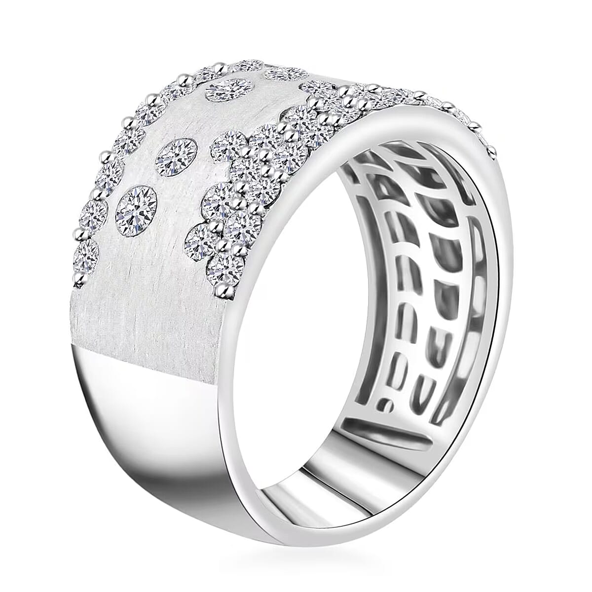 Luxuriant Lab Grown Diamond (G, SI) Ring in Sterling Silver (Size 6.0) 1.07 ctw image number 9