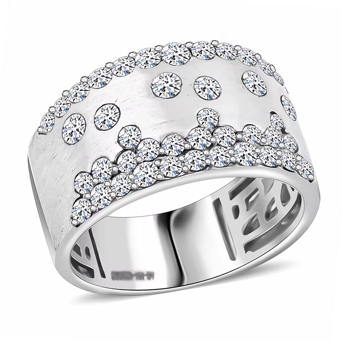 Luxuriant Lab Grown Diamond (G, SI) Ring in Sterling Silver (Size 9.0) 1.05 ctw image number 0