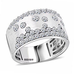 Luxuriant Lab Grown Diamond (G, SI) Ring in Sterling Silver (Size 9.0) 1.05 ctw