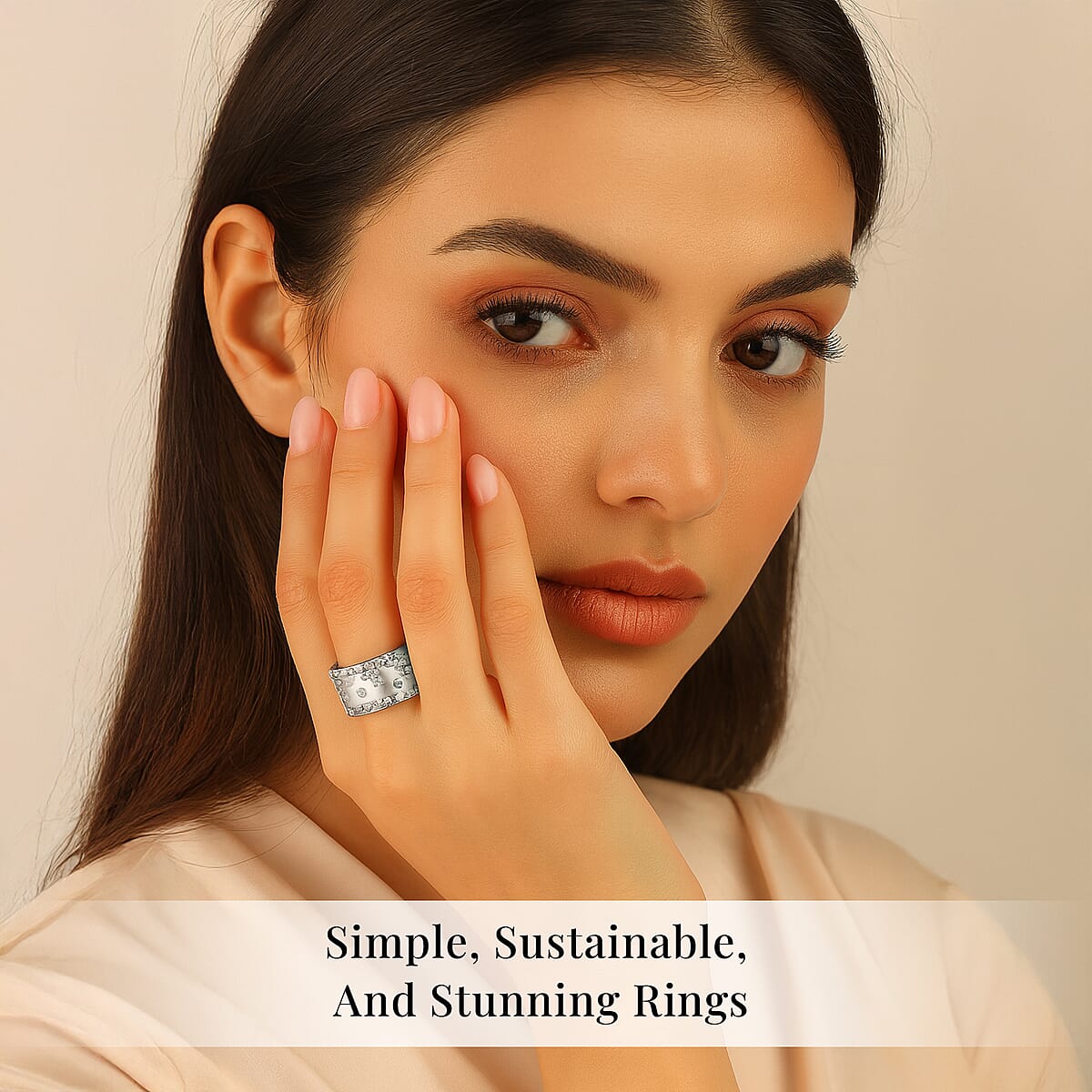 Luxuriant Lab Grown Diamond (G, SI) Ring in Sterling Silver (Size 9.0) 1.05 ctw image number 6