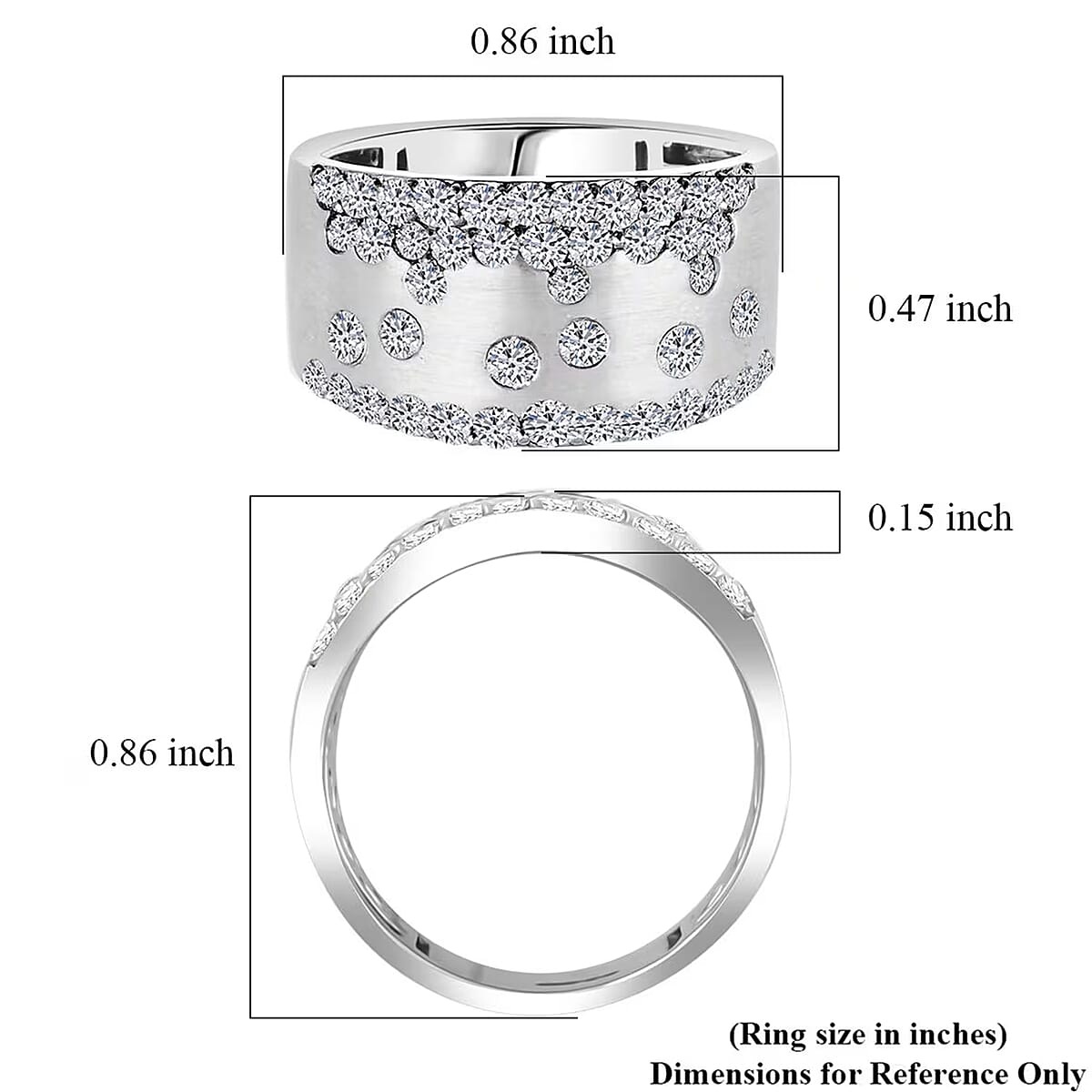 Luxuriant Lab Grown Diamond (G, SI) Ring in Sterling Silver (Size 9.0) 1.05 ctw image number 8