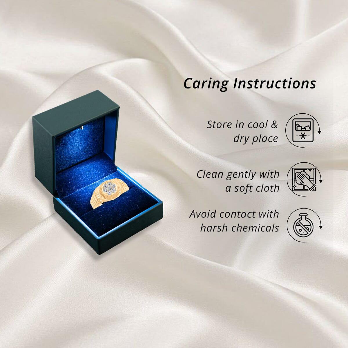 Luxuriant Lab Grown Diamond G SI 0.48 ctw Men's Ring in 14K Yellow Gold Over Sterling Silver (Size 12.0) image number 6