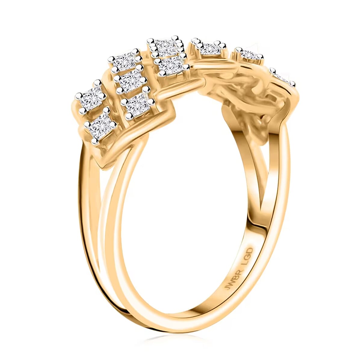 10K Yellow Gold Luxuriant Lab Grown Diamond (G, VS) Ring (Size 7.0) 0.50 ctw image number 8