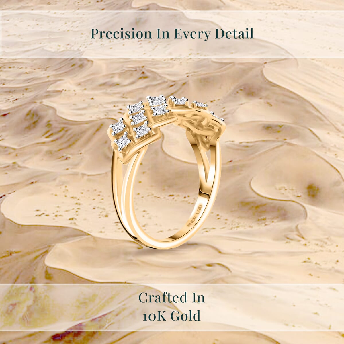 Luxuriant Lab Grown Diamond G VS 0.50 ctw Ring in 10K Yellow Gold (Size 6.5) image number 2