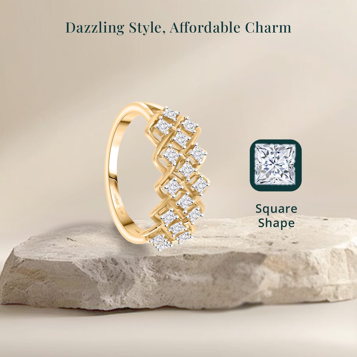 Luxuriant Lab Grown Diamond G VS 0.50 ctw Ring in 10K Yellow Gold (Size 6.5) image number 5