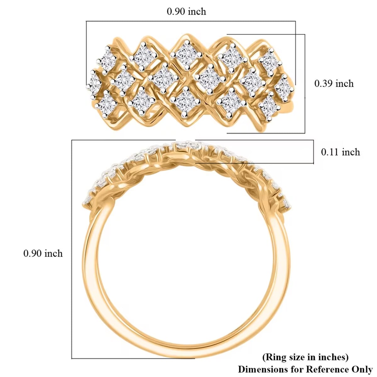 Luxuriant Lab Grown Diamond G VS 0.50 ctw Ring in 10K Yellow Gold (Size 6.5) image number 7
