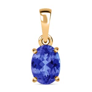 Iliana AAA Tanzanite Solitaire 1.35 ctw Pendant in 18K Yellow Gold