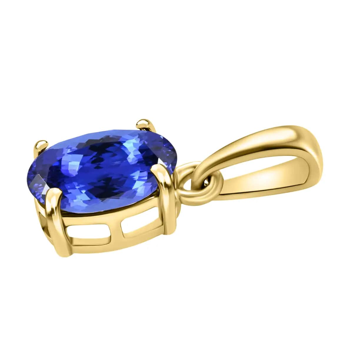 Iliana AAA Tanzanite Solitaire 1.35 ctw Pendant in 18K Yellow Gold image number 4