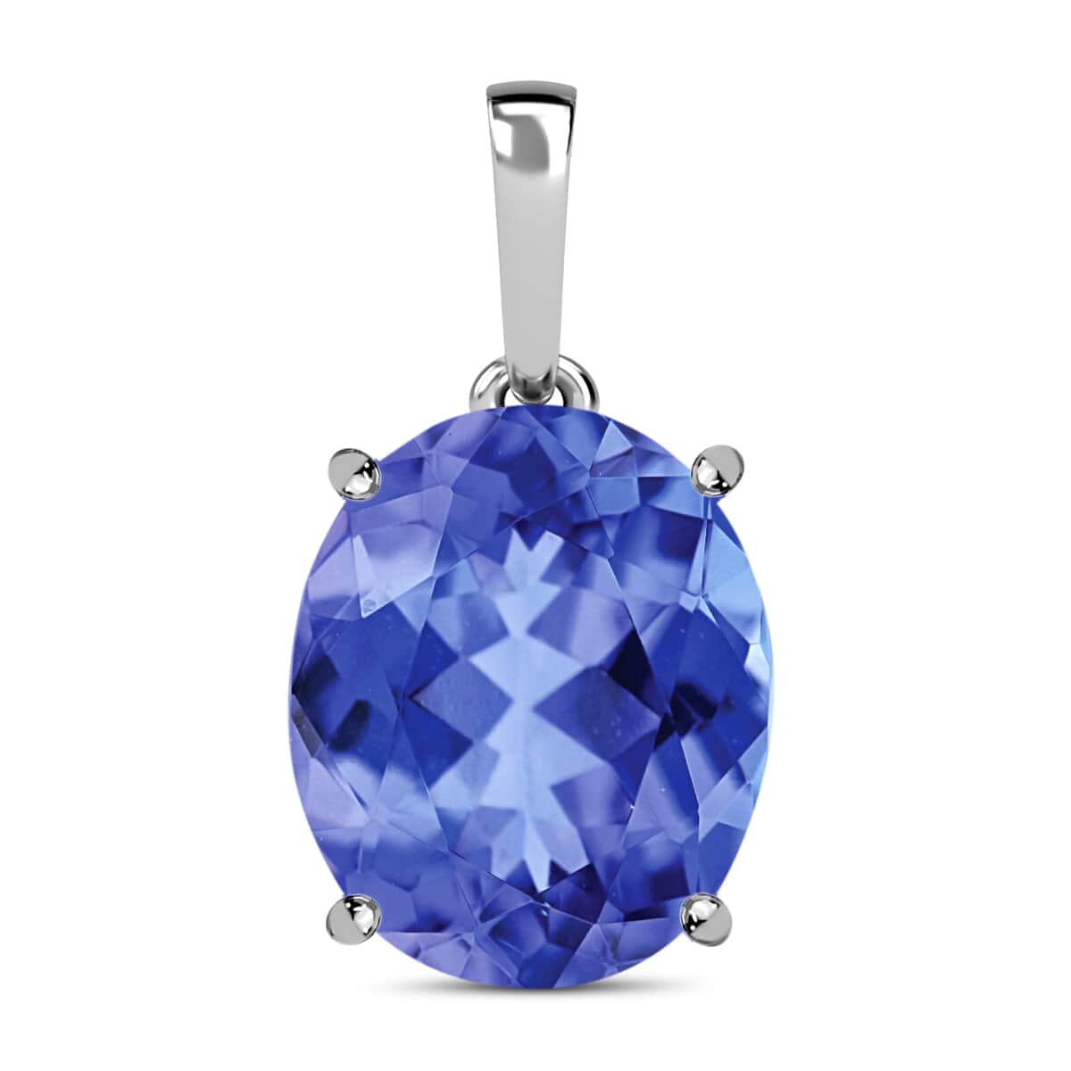 Luxoro 14K White Gold AAA Tanzanite Solitaire Pendant 2.0 Grams 5.05 ctw image number 0