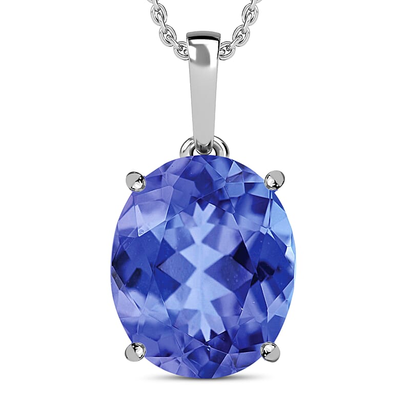 Luxoro AAA Tanzanite 5.05 ctw Solitaire Pendant without Chain in 14K White Gold (Del. in 10-12 Days)