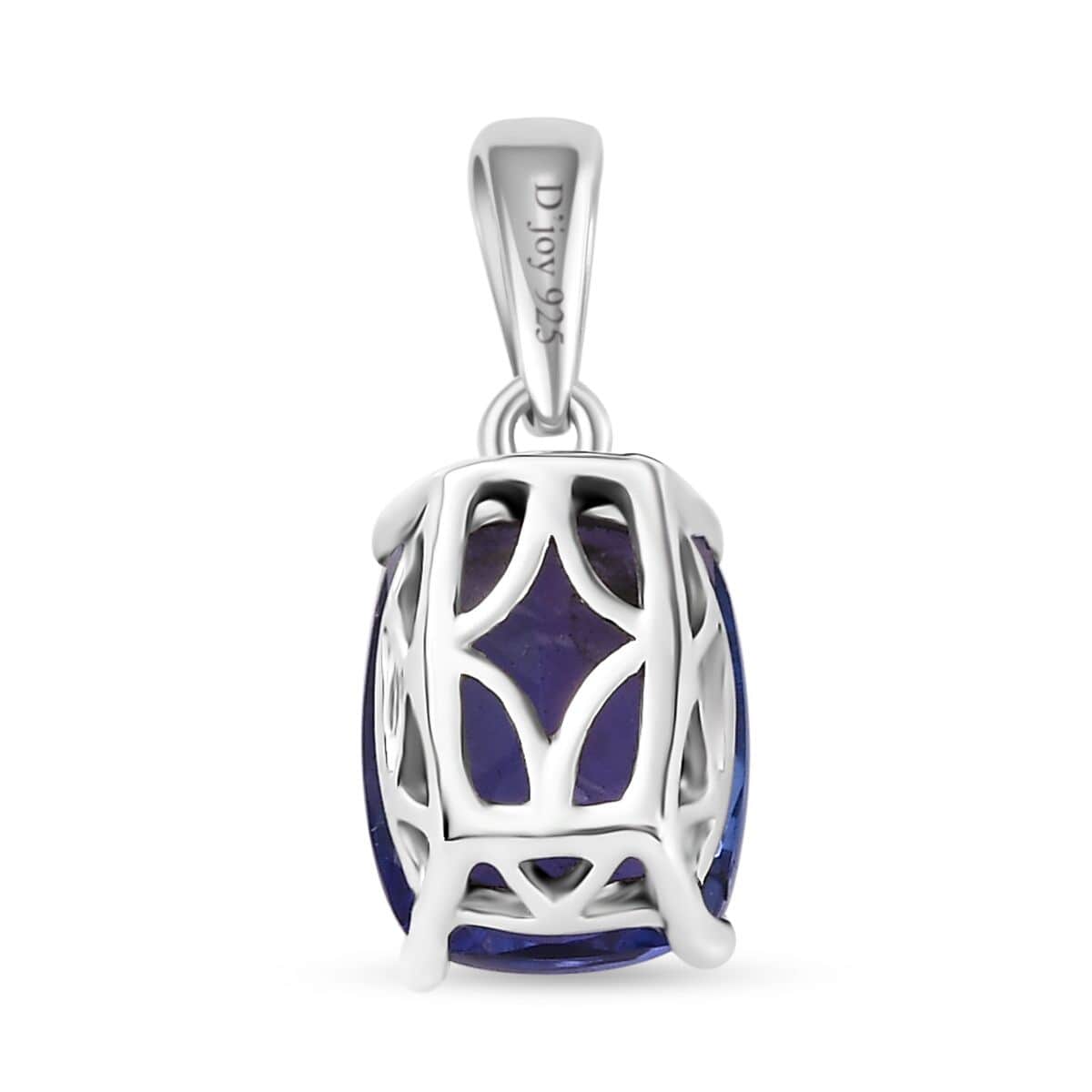 Tanzanite Solitaire Pendant in Platinum Over Sterling Silver 5.00 ctw image number 4