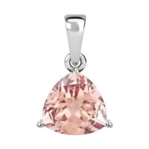 Luxoro 14K White Gold AAA Marropino Morganite Solitaire Pendant 2.60 ctw