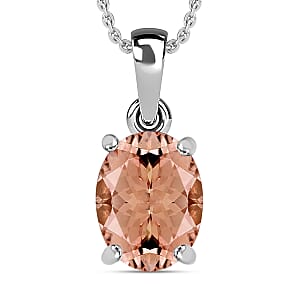 Iliana AAA Pink Morganite 2.40 ctw Solitaire Pendant without Chain in 18K White Gold