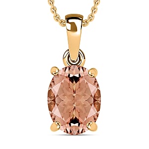 Iliana AAA Pink Morganite 2.40 ctw Solitaire Pendant without Chain in 18K Yellow Gold