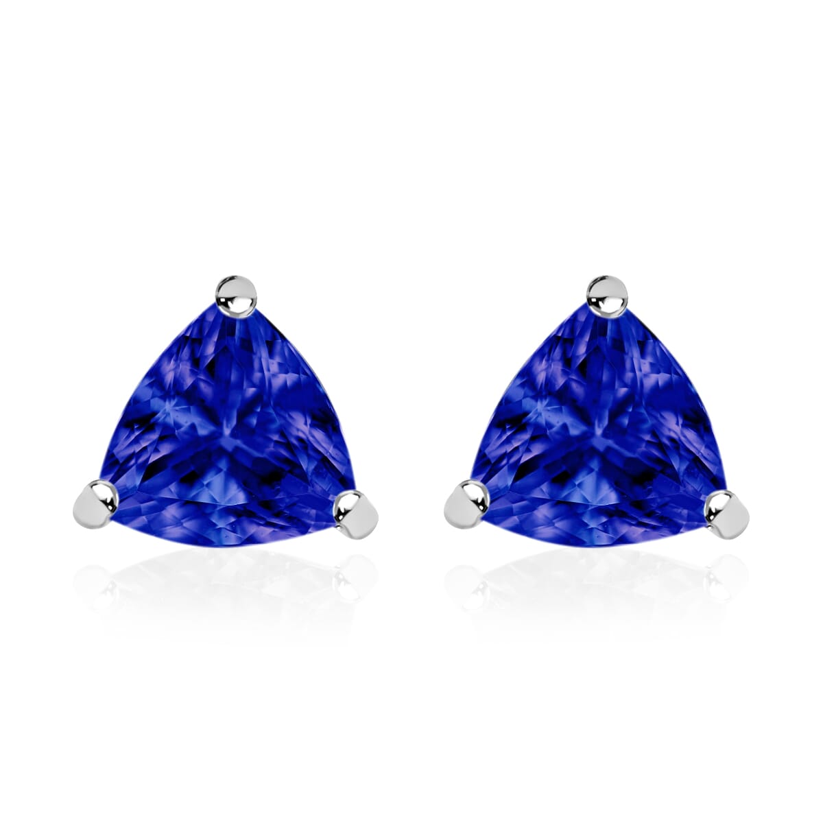 Rhapsody AAAA Tanzanite 1.60 ctw Solitaire Stud Earrings in 950 Platinum image number 0