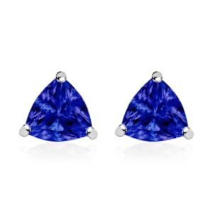 Rhapsody AAAA Tanzanite 1.60 ctw Solitaire Stud Earrings in 950 Platinum