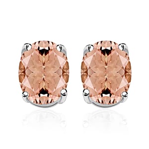 Luxoro AAA Marropino Morganite 2.60 ctw Solitaire Stud Earrings in 14K Rose Gold (Del. in 10-12 Days)