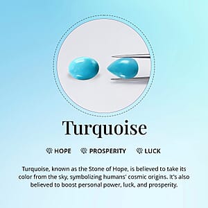 Luxoro Premium Sleeping Beauty Turquoise 1.75 ctw Solitaire Stud Earrings in 14K Yellow Gold