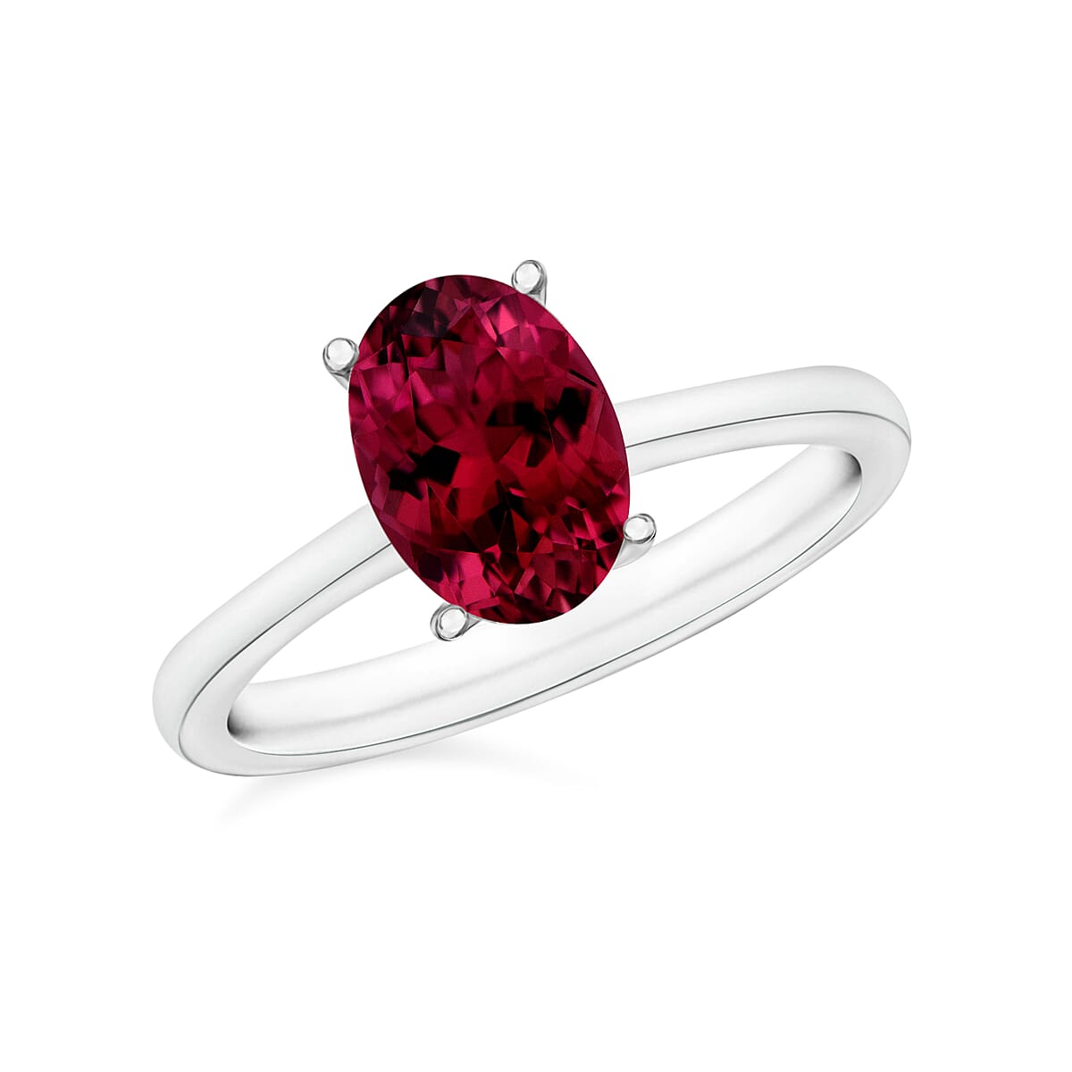Rhapsody AAAA Ouro Fino Rubellite 1.30 ctw Solitaire Ring in 950 Platinum (Size 11.0) 5.50 Grams image number 0