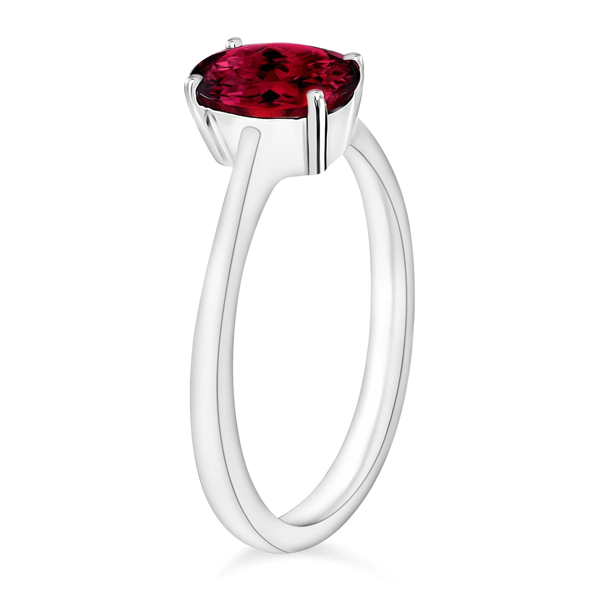 Rhapsody AAAA Ouro Fino Rubellite 1.30 ctw Solitaire Ring in 950 Platinum (Size 11.0) 5.50 Grams image number 2