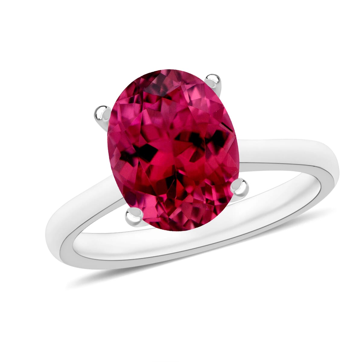 Iliana AAA Ouro Fino Rubellite 2.50 ctw Solitaire Ring in 18K White Gold (Size 10.5) 5.50 Grams image number 0