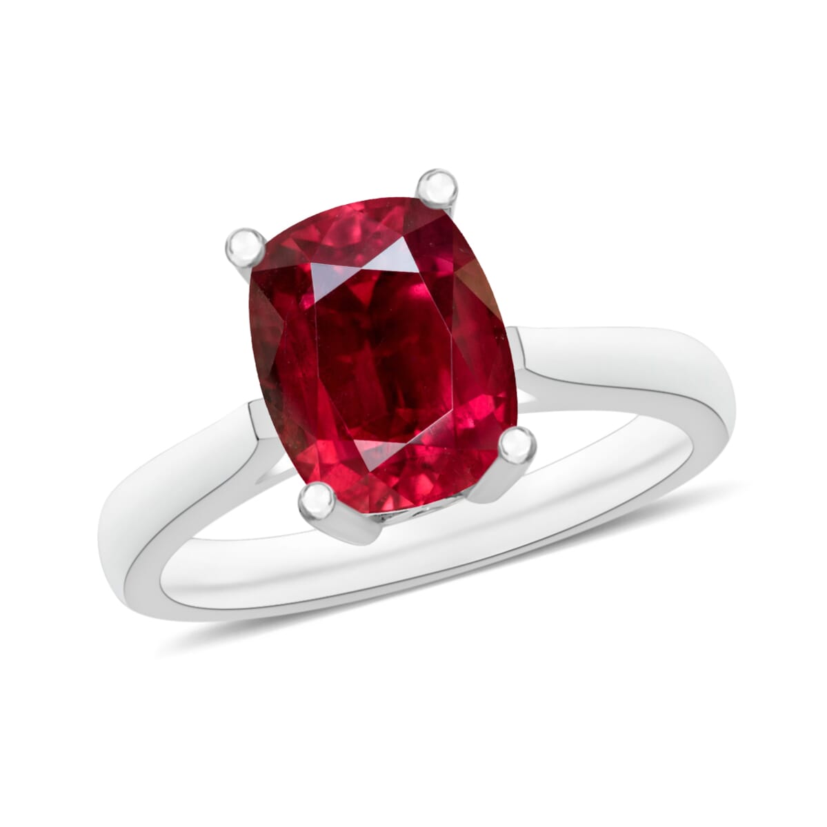 Rhapsody AAAA Ouro Fino Rubellite 1.35 ctw Solitaire Ring in 950 Platinum (Size 9.0) 5.50 Grams image number 0