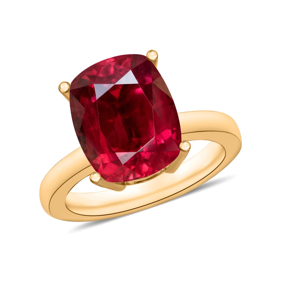 Luxoro AAA Ouro Fino Rubellite 3.20 ctw Solitaire Ring in 14K Yellow Gold (Size 8.0) 4 Grams image number 0