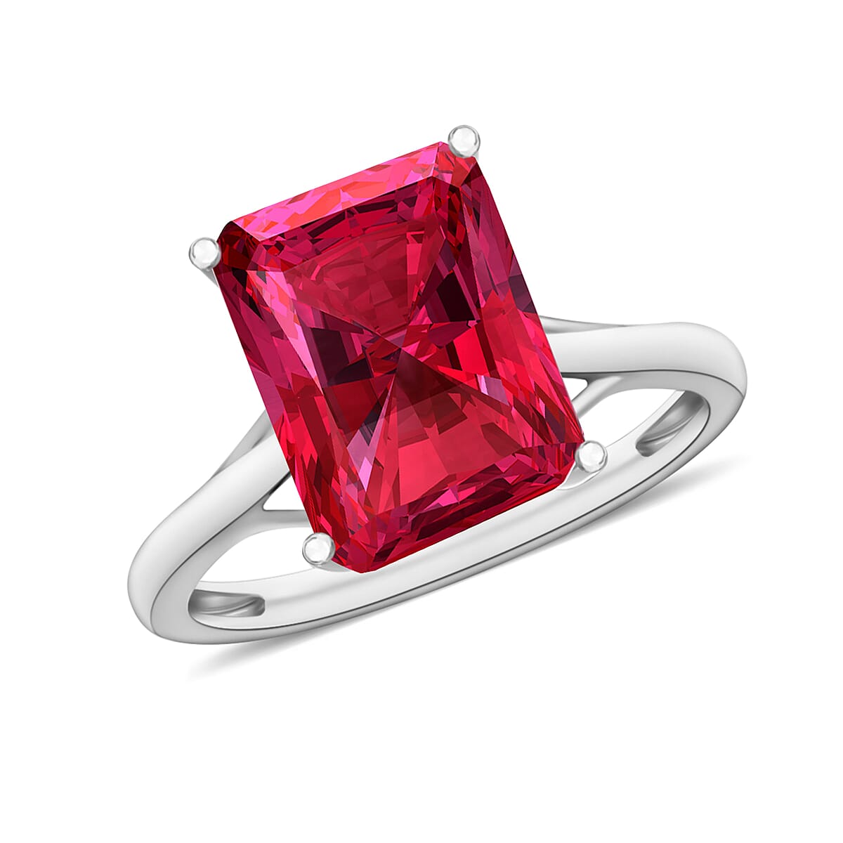 Luxoro AAA Ouro Fino Rubellite 3.20 ctw Solitaire Ring in 14K White Gold (Size 5.0) 4 Grams (Del. in 10-12 Days) image number 0