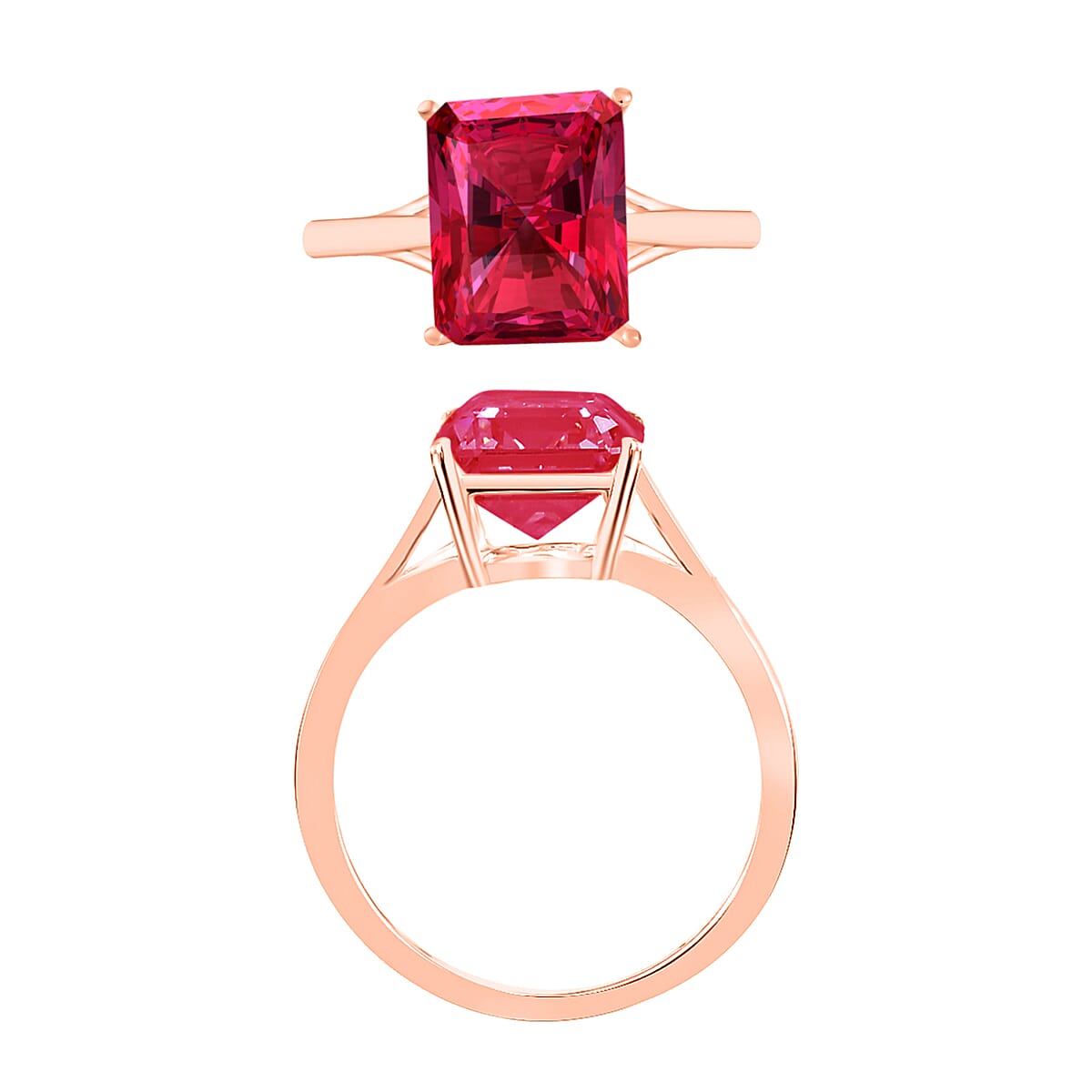 Luxoro AAA Ouro Fino Rubellite 3.20 ctw Solitaire Ring in 14K Rose Gold (Size 11.5) 4 Grams (Del. in 10-12 Days) image number 3