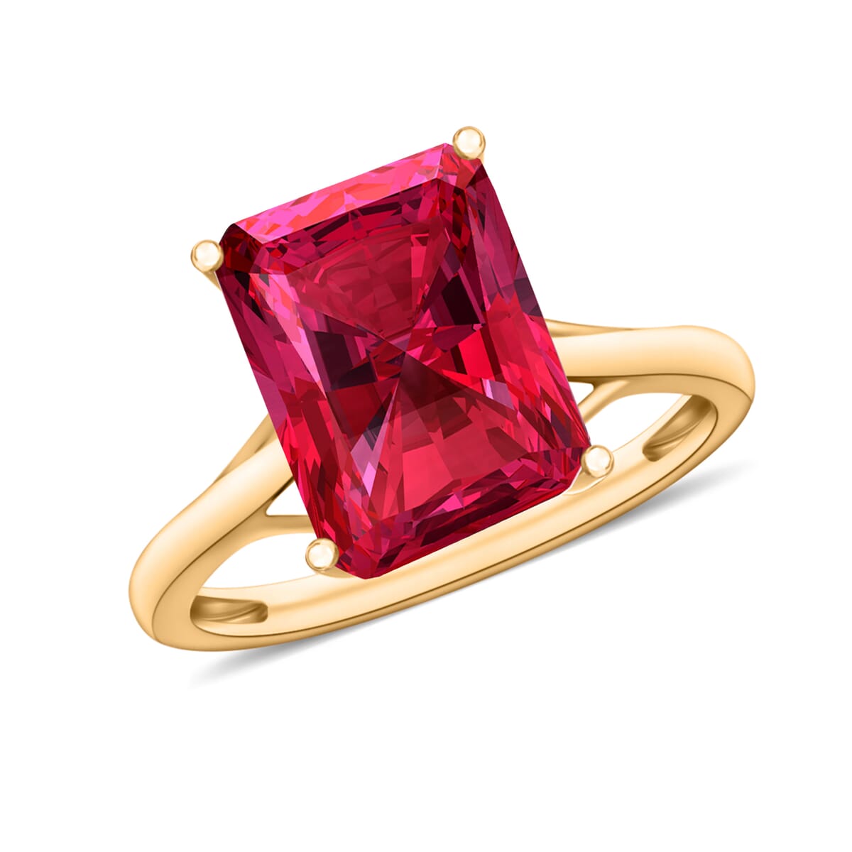 Iliana AAA Ouro Fino Rubellite 3.20 ctw Solitaire Ring in 18K Yellow Gold (Size 11.5) 5.50 Grams image number 0