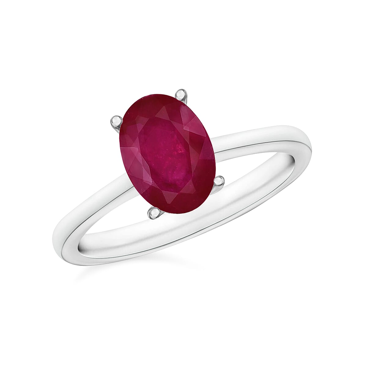 Rhapsody AAAA Mozambique Ruby 1.60 ctw Solitaire Ring in 950 Platinum (Size 12.0) 5.50 Grams (Del. in 10-12 Days) image number 0