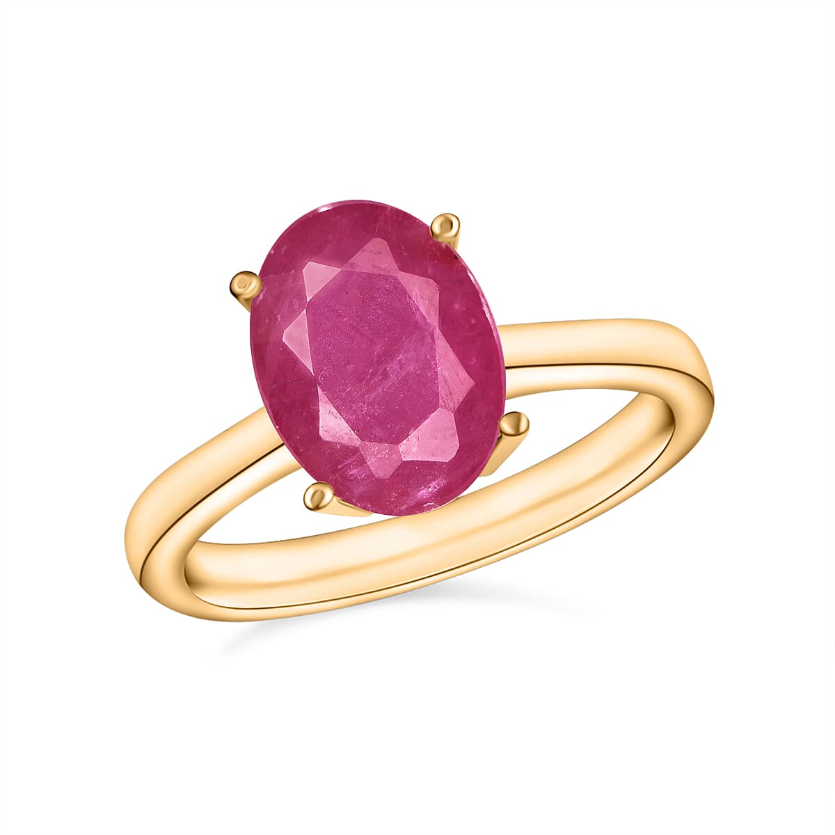 Luxoro Premium Mozambique Ruby 2.60 ctw Solitaire Ring in 14K Yellow Gold (Size 10.5) 4 Grams (Del. in 10-12 Days) image number 0