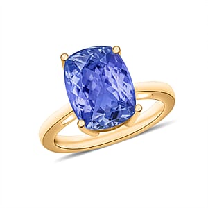 Luxoro Premium Tanzanite 5.00 ctw Solitaire Ring in 14K Yellow Gold (Size 11.5) 4 Grams (Del. in 10-12 Days)