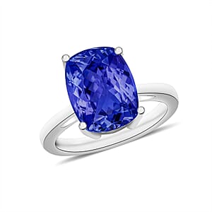 Rhapsody AAA Tanzanite 5.00 ctw Solitaire Ring in 950 Platinum (Size 5.0) 5.50 Grams (Del. in 10-12 Days)