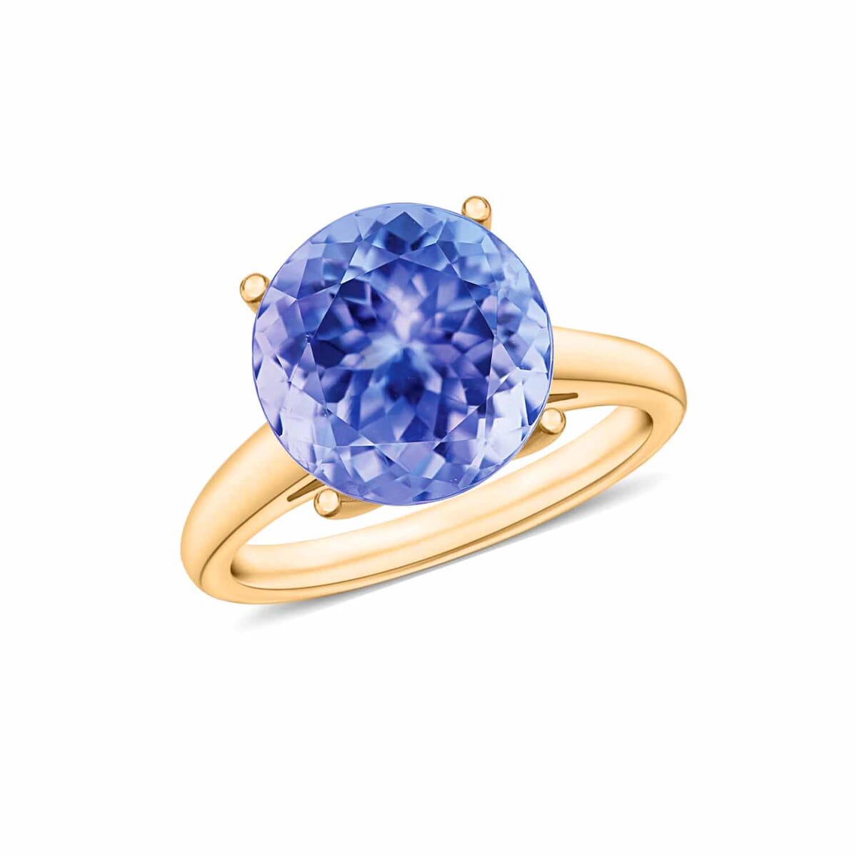 Tanzanite 3.70 ctw Solitaire Ring in Vermeil Yellow Gold Over Sterling Silver (Size 11.0) image number 0