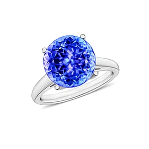 Luxoro Premium Tanzanite 3.70 ctw Solitaire Ring in 14K White Gold (Size 10.0) 4 Grams (Del. in 10-12 Days)