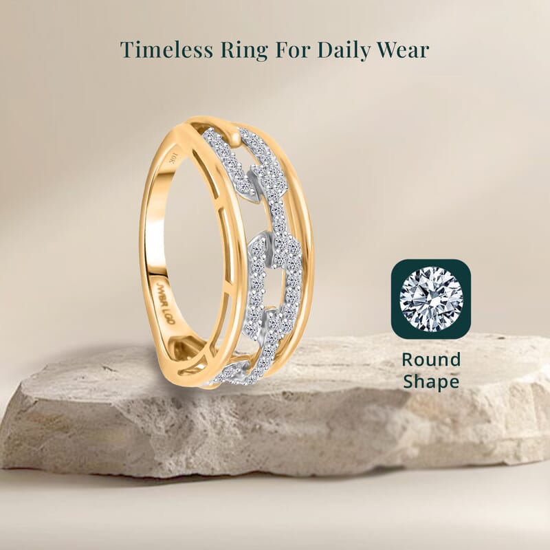 Luxuriant Lab Grown Diamond 0.35 ctw Ring in 10K Yellow Gold (Size 10.0)