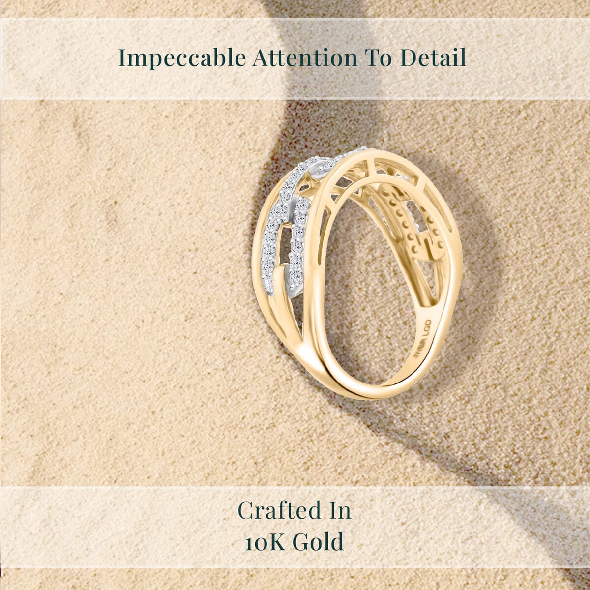 10K Yellow Gold Luxuriant Lab Grown Diamond Ring (Size 7.5) 0.35 ctw image number 2
